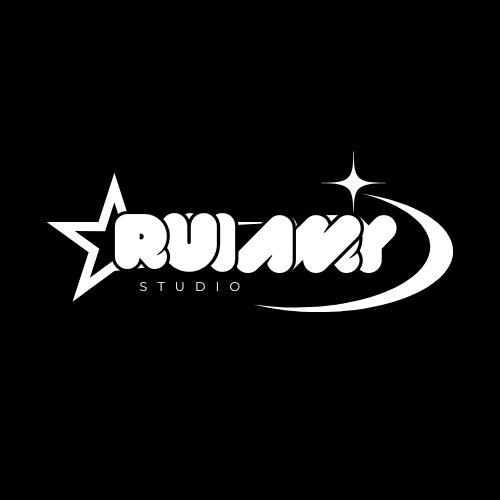 Black White Cute Simple Y2k Logo
